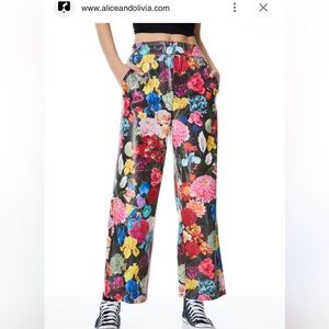 Alice + Olivia Floral Ankle Pants - Multicolor